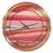 Designart 'Metallic Glam On Red Glam Wall Clock